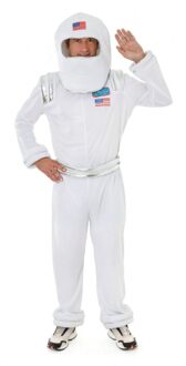Astronauten pak voor volwassenen Zilver