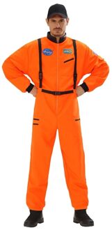 Astronauten verkleedkostuum - oranje - voor heren - astronautenpak - ruimtevaarder - space