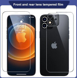 ASTUBIA 3-in-1 Full Cover Glass For iPhone 12 11 Pro Max Mini Lens Screen Protector For iPhone 12 11 Pro Max Mini