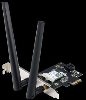 Asus PCE-AX3000 AX3000 dual-band PCI-E WiFi 6 Wifi adapter Zwart