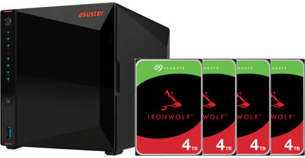 Asustor Nimbustor 4 incl. 4x Seagate IronWolf 4 TB harde schijf NAS