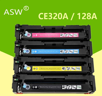 ASW Toner Cartridge Compatible for HP CE320A CE321A CE322A CE323A 128A 320A 320 321 322 323 laserjet CM1415 CM1415fn 1415 CP1525