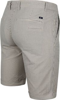 Aswin Short Ecru Gestreept Off-White - XXL