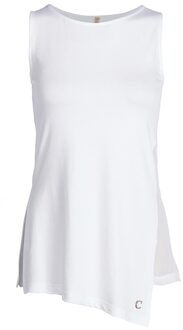 Asymmetrische mouwloze top in wit - EU 46 / UK 18