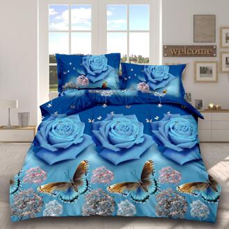AsyPets 4 stks/set 3D Gedrukt Stijlvolle Bed Set Laken Dekbedovertrek Kussenslopen Bruiloft Housewarming Decoratie