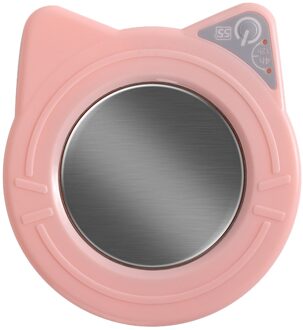 @ Usb Warmer Pad Kat Vorm Constante Temperatuur 55 Graden Intelligente Automatische Cup Mat Houd Drankje Warm Heater Mok Mat warmer roze