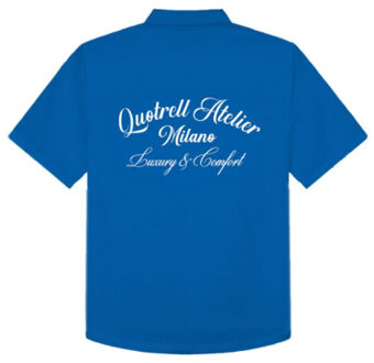 Atelier milanon cotton shirt kobalt Blauw