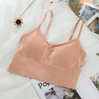 Athvotar Effen Kleur Naadloze V-hals Bralette Hemdje Push Up Verstelbare Crop Top Draadloze Vest Mouwloze Vrouwelijke Underwea roze