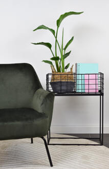 Atlanta Plantentafel - Zwart - Metaal