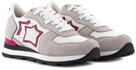 Atlantic Stars Venus Sneakers Grijs-paarse Suède Lichtgrijs