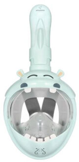 Atlantis Full Face Mask Hippo - Snorkelmasker - Kinderen - Blauw