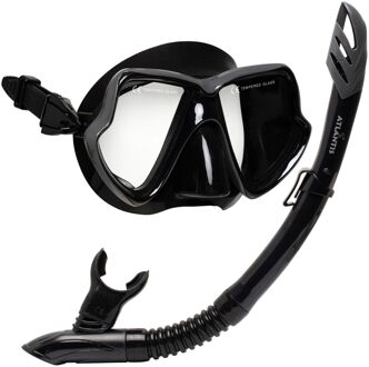 Atlantis Java Combo duikbril + snorkel Zwart - 1