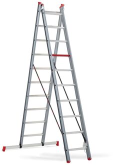 Atlantis Reformladder 2x10 Zilver, Zwart