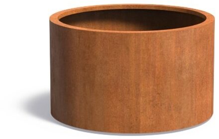 ATLAS cortenstaal 100x60 cm ronde plantenbak met wielen