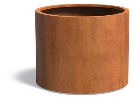 ATLAS cortenstaal 100x80 cm ronde plantenbak met wielen