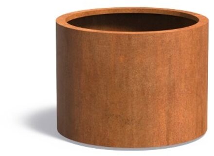 ATLAS cortenstaal 80x60 cm ronde plantenbak met wielen