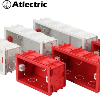 Atlectric 118 Type Mounting Box Internal Cassette Junction Wiring Case Wall Light Switch Socket US AU Standard Back Box 154 197
