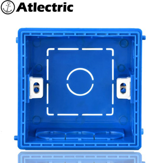 Atlectric Adjustable Mounting Junction Box Internal Cassette 86 Type Switch Socket White Red Blue Wiring Back Box For EU UK
