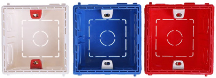 Atlectric Adjustable Mounting Junction Box Internal Cassette 86 Type Switch Socket White Red Blue Wiring Back Box