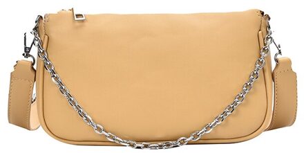 Atli 2 In 1 Pu Leer Effen Kleur Schoudertassen Voor Vrouwen Crossbody Tas Onderarm Zak sac Epaule A - khaki