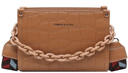 Atli Krokodil Patroon Mini Pu Lederen Tassen Voor Vrouwen Lady Schouder Handtas Vrouwelijke Mode Cross Body Bag Borwn