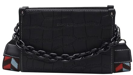 Atli Krokodil Patroon Mini Pu Lederen Tassen Voor Vrouwen Lady Schouder Handtas Vrouwelijke Mode Cross Body Bag zwart