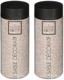 Atmosphera 2x atmosphera decoratie zand - beige - 750 gram - zandkorrels/hobby vulmateriaal