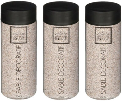 Atmosphera 3x atmosphera decoratie zand - beige - 750 gram - zandkorrels/hobby vulmateriaal