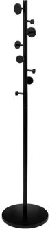 Atmosphera 5Five Kapstok - zwart - dennenhout - staand - 8 haken - 176 cm
