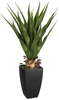 Atmosphera Agave Rect Kunstplant - in pot van cement - 73 cm - Kunstplanten Groen