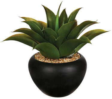 Atmosphera Aloe Vera kunstplant - in keramische pot - 37 cm - Kunstplanten Groen