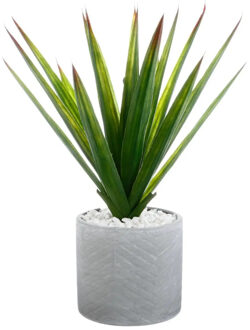 Atmosphera Aloe Vera kunstplant - in keramische pot - 47 cm - Nep planten Groen
