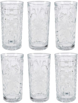 Atmosphera Atmos Fera Waterglazen - 6x - 380 ml - longdrinkglazen - vaatwasserbestendig - Longdrinkglazen Transparant