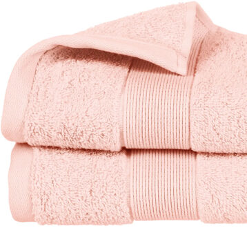 Atmosphera Badhanddoek - 8x - lichtroze - 50 x 90 cm - katoen - 450 grams - luxe handdoek