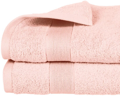 Atmosphera Badhanddoek - 8x - lichtroze - 70 x 130 cm - katoen - 450 grams - luxe handdoek