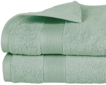 Atmosphera Badhanddoek - 8x - mintgroen - 70 x 130 cm - katoen - 450 grams - luxe handdoek