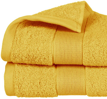 Atmosphera Badhanddoek - okergeel - 50 x 90 cm - katoen - 450 grams - luxe handdoek