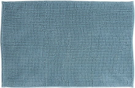 Atmosphera Badkamer kleedje/badmat voor de vloer - 50 x 80 cm - lichtblauw - Badmatjes