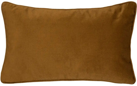 Atmosphera Bank/sierkussens huiskamer Sophia - 30 x 50 cm - Goud/bruin - polyester - met rits - Sierkussens Goudkleurig