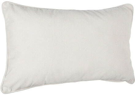 Atmosphera Bank/sierkussens huiskamer Sophia - 30 x 50 cm - Ivoor Wit - polyester - met rits