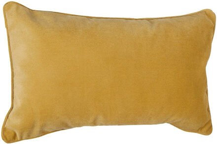 Atmosphera Bank/sierkussens huiskamer Sophia - 30 x 50 cm - Okergeel - polyester - met rits