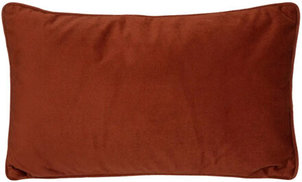 Atmosphera Bank/sierkussens huiskamer Sophia - 30 x 50 cm - Terracotta - polyester - met rits - Sierkussens Bruin