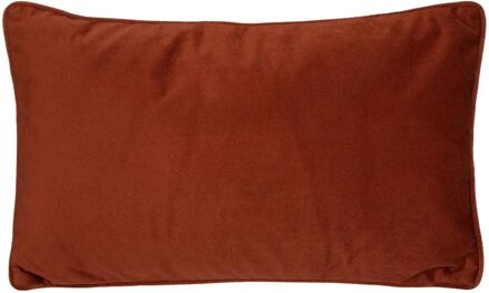 Atmosphera Bank/sierkussens huiskamer Sophia - 30 x 50 cm - Terracotta - polyester - met rits - Sierkussens Bruin