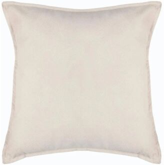 Atmosphera Bank/sierkussens huiskamer Sophia - 55 x 55 cm - Ivoor wit - polyester - met rits - Sierkussens