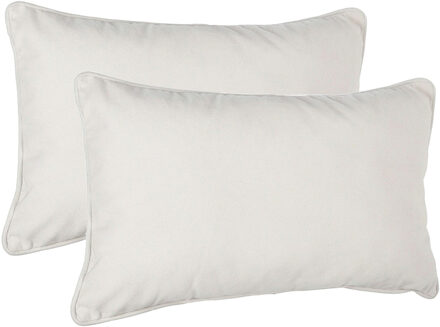 Atmosphera Bank/sierkussens Sophia - 2x stuks - 30 x 50 cm - polyester met rits