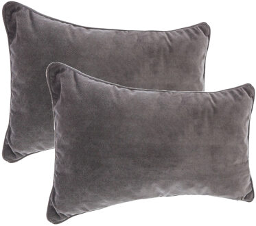 Atmosphera Bank/sierkussens Sophia - 2x stuks - 30 x 50 cm - polyester met rits