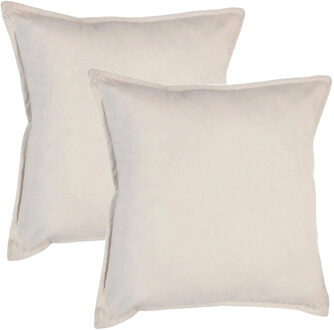 Atmosphera Bank/sierkussens Sophia - 2x stuks - 45 x 45 cm - polyester met rits