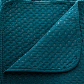 Atmosphera Bedsprei Dolce Vita - smaragd groen - 240 x 260 cm - polyester - luxe motief