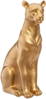 Atmosphera Beeldje Panther Palma - 23 cm - polyresin - goud - decoratie beeld