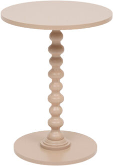 Atmosphera Bijzettafel/salontafel Alix - beige - MDF hout - rond